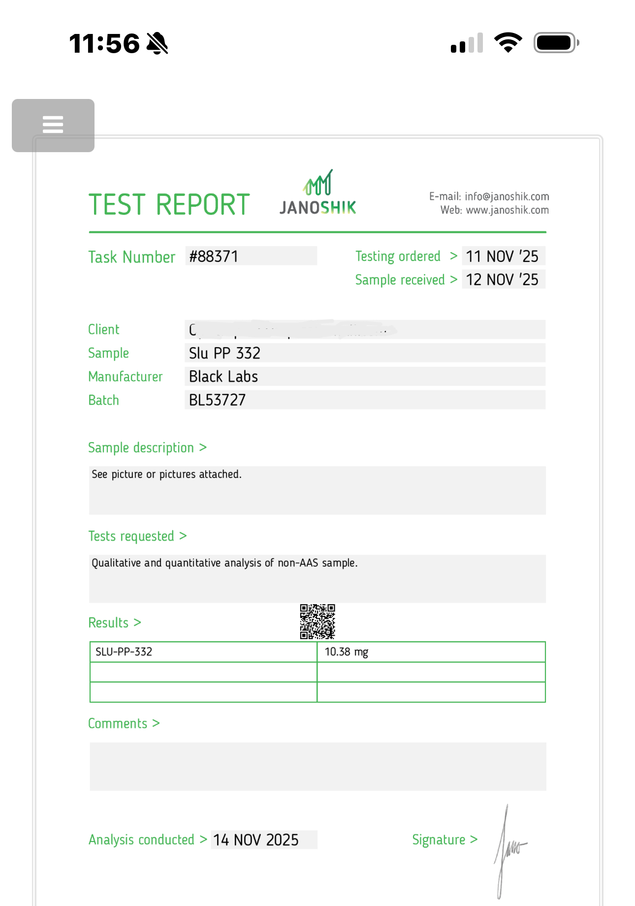 SLU-PP-332 100x10mg Blacklabs - Image 2